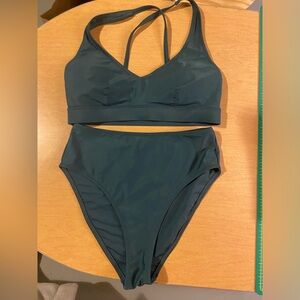 NWOT two piece emerald swimsuit